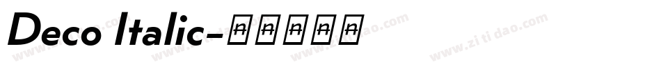 Deco Italic字体转换